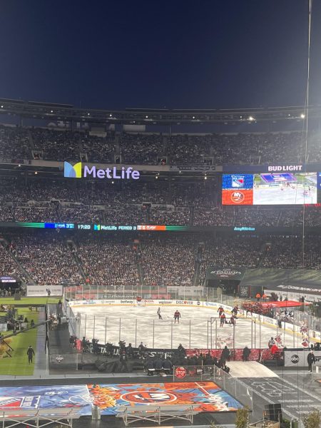 View of Stadium Series rink from seats in MetLife.
Photo Courtesy of Ellie Varrone.